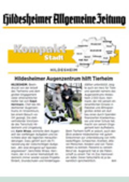 Hildesheimer Augenzentrum hilft Tierheim 
